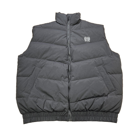 Cinch Down Filled Puffer Vest Black Men’s Medium Western Cowboy Full Zip - Picture 2 of 12